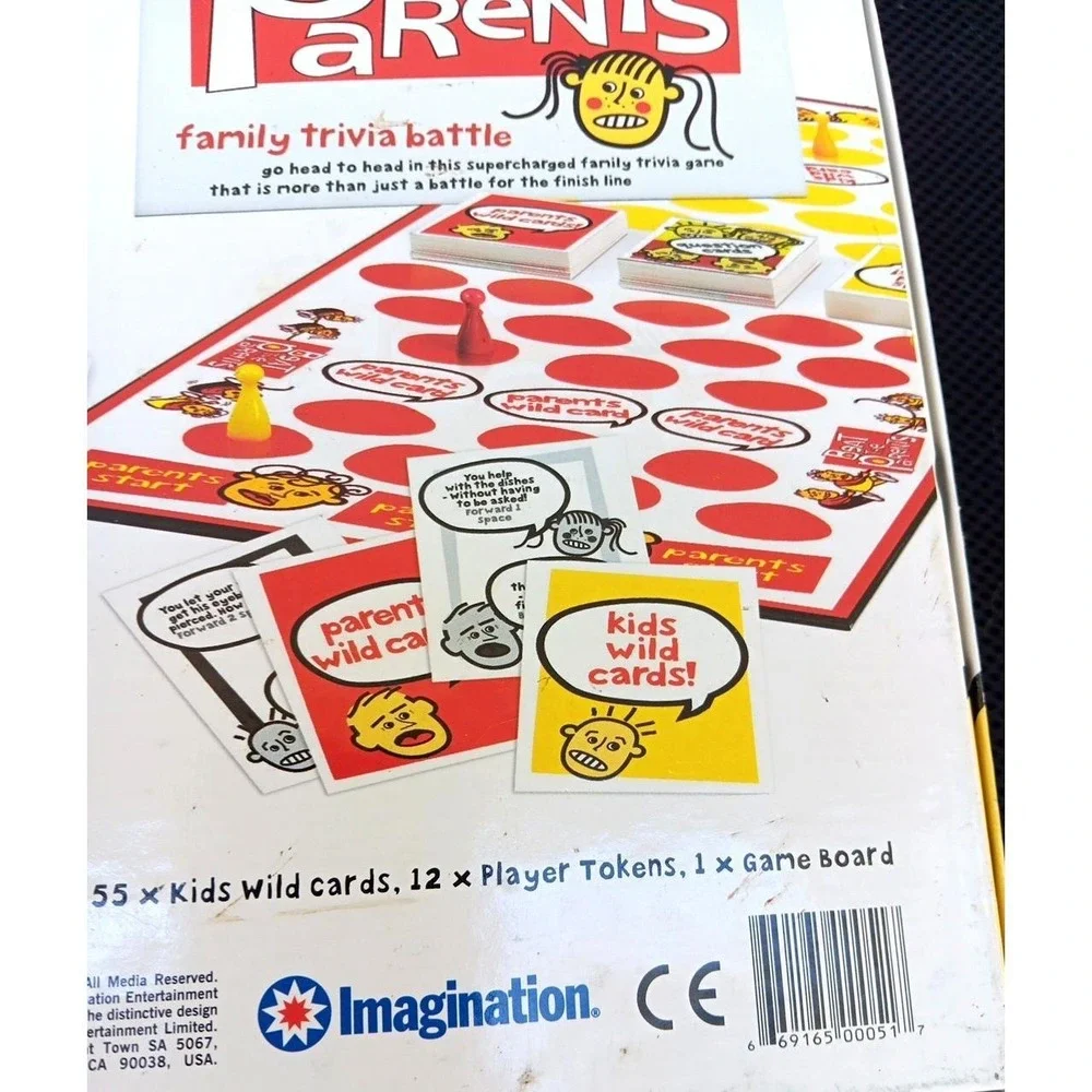2005 Complete‎ Beat the Parents Family Trivia Board Game Kids vs Grown-Ups